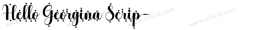 Hello Georgina Scrip字体转换